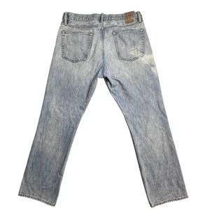 Gap 1969 Straight Jeans Mens 34x30 Light Wash Blue Denim 100% Cotton Casual